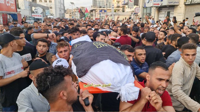 تشييع الشهيد تيسير الجعبري في غزة