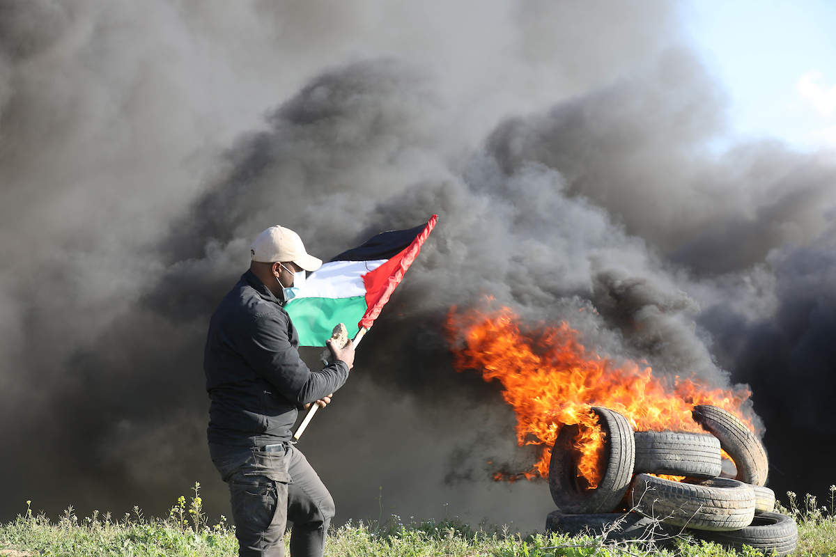 مواجهات بين الشبان وقوات الاحتلال شرقي غزة