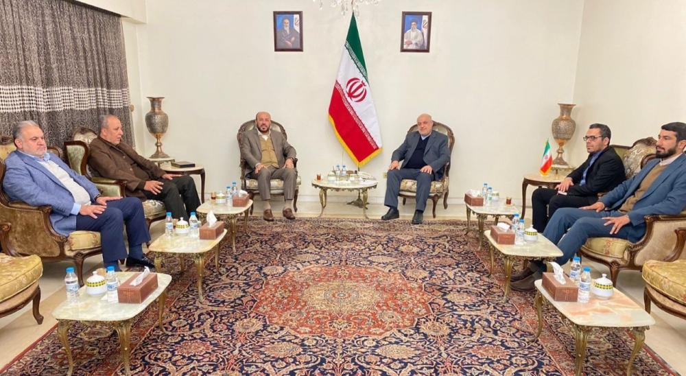 حماس تبحث مع السفير الإيراني بلبنان مستجدات القضية الفلسطينية