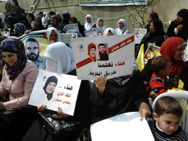 مسيرات بجنين دعما لإضراب الأسرى واستنكارا لإبعاد الشلبي