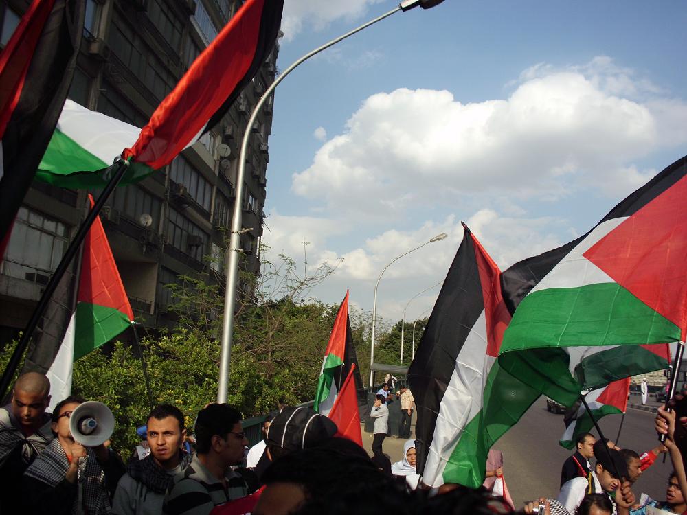 خيمة اعتصام أمام البرلمان الهولندي إحياءً لذكرى النكبة