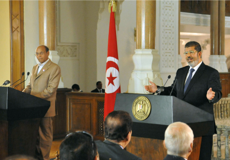 الرئيسان مرسي والمرزوقي يعبران عن دعمهمها لجهود المصالحة الفلسطينية