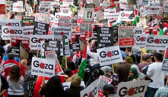مسيرة في مونتريال الكندية دعما للقضية الفلسطينية