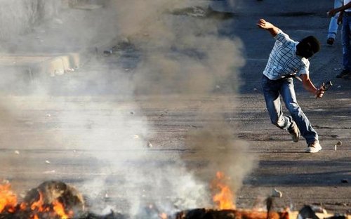 إصابة صهيوني جراء رشقه بالحجارة في حوسان