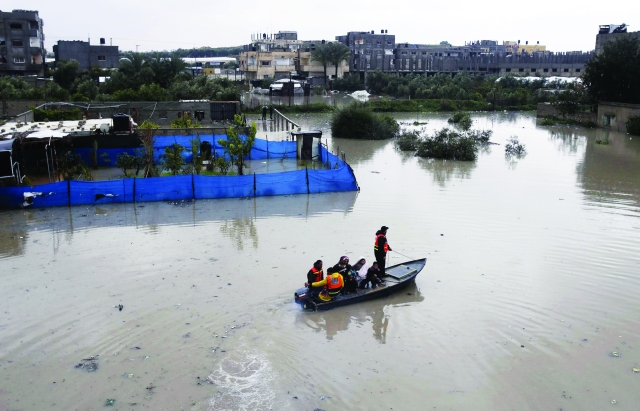 أضرار في منازل ومزارع جراء مياه الأمطار جنوب قطاع غزة