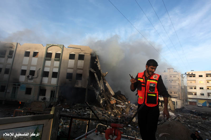 صور الغارات الصهيونية على غزة صباح الجمعة 16-11-2012