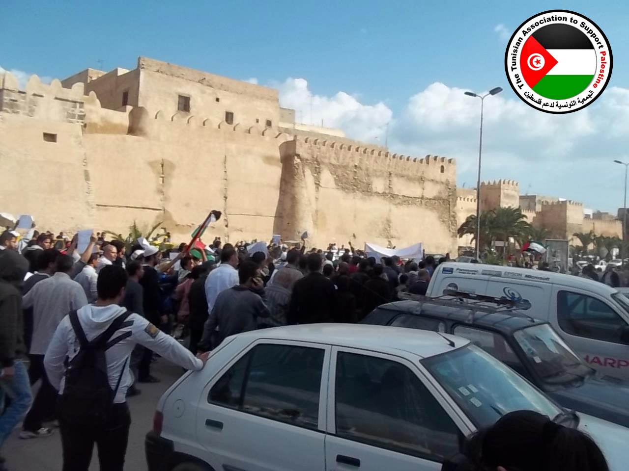 مسيرة جمعة الغضب نصرة لغزة التي دعت اليها الجمعية التونسية لدعم فلسطين و عدة جمعيات اخرى – صفاقس 16-