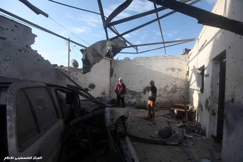 أضرار قصف قوات الاحتلال لقطاع غزة فجر يوم الخميس 16/1/2014
