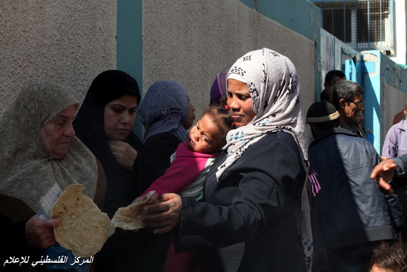 اعتصام جماهيري للجان الشعبية للاجئين في قطاع غزة أمام الأونروا