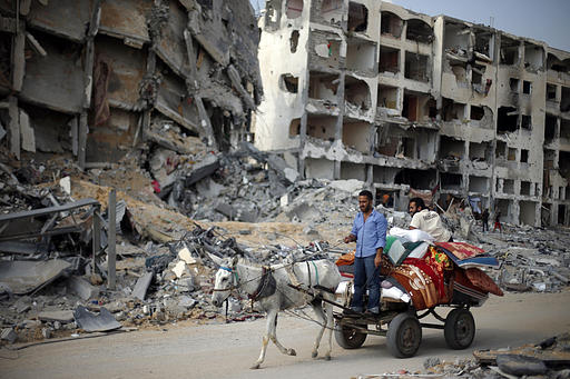 عودة الفلسطينيين الى منازلهم بعد الاعلان عن تهدئة 72 ساعة