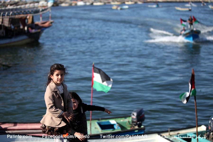 صور لميناء غزة صباح يوم السبت 14/3/2015