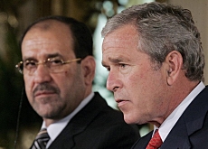 المالكي يهاجم بوش بشدة: إدارته أكثر ضعفا اليوم من أي وقت مضى