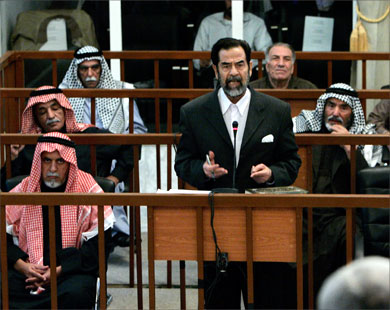 محكمة الدجيل تصدر حكما بالإعدام على الرئيس العراقي السابق